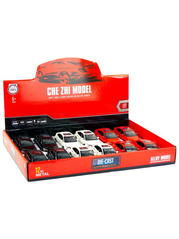 Металлическая машинка Che Zhi 1:32 «Toyota Corolla» CZ40A 15.2 см. инерционная, свет, звук / Белый