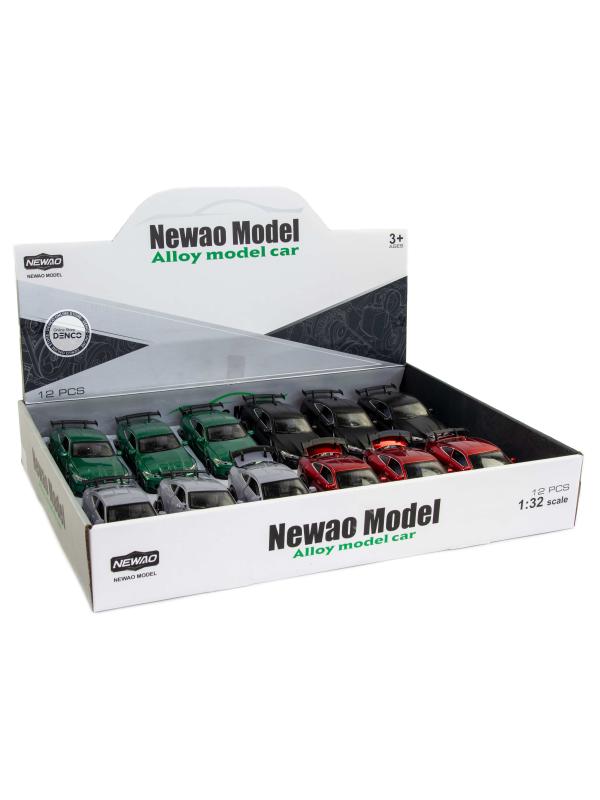 Металлическая машинка Newao Model 1:32 «BMW M4» ХА3228В, 15 см. инерционная, свет, звук / Зеленый