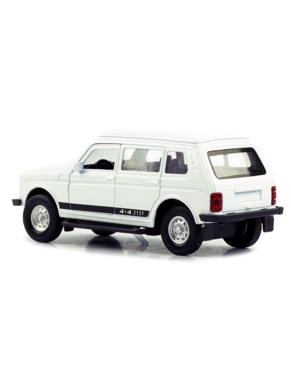 Металлическая машинка 1:32 «Нива» А1813-12D, инерционная, свет, звук / Белый