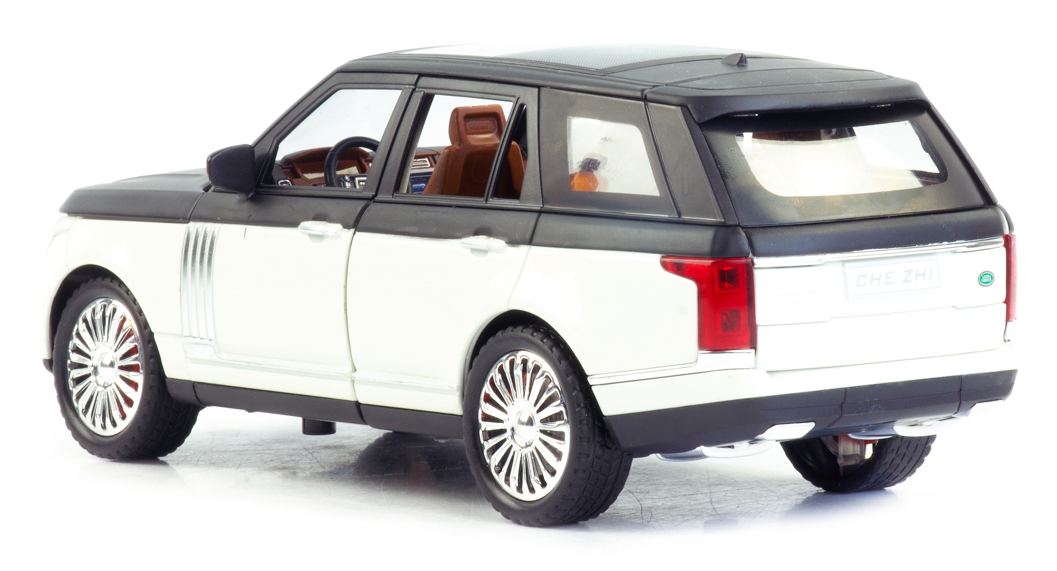 Машинка металлическая Che Zhi 1:24 «Land Rover Range Rover Sport» 21 см., CZ138A, инерционная, свет, звук / Белый