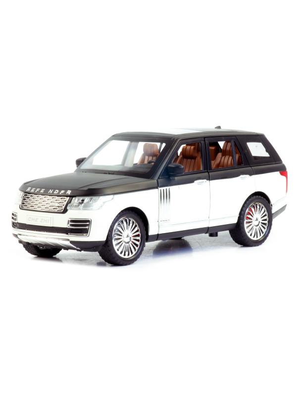 Машинка металлическая Che Zhi 1:24 «Land Rover Range Rover Sport» 21 см., CZ138A, инерционная, свет, звук / Белый