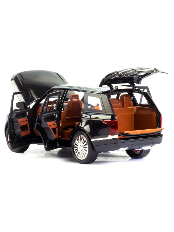 Машинка металлическая Che Zhi 1:24 «Land Rover Range Rover Sport» 21 см., CZ138A, инерционная, свет, звук / Черный