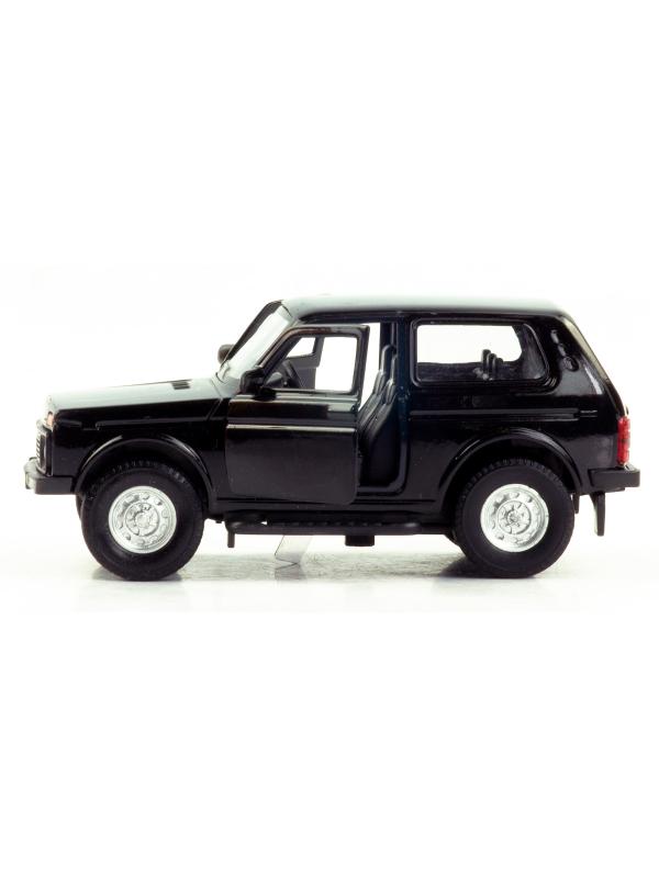 Металлическая машинка 1:32 «Нива» А181-182D свет и звук, инерционная / Черный