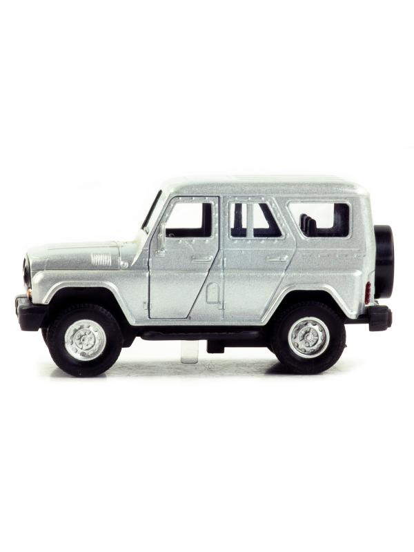 Металлическая машинка 1:32 «Уаз» А181-182D свет и звук, инерционная / Серебристый