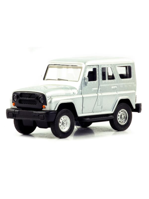 Металлическая машинка 1:32 «Уаз» А181-182D свет и звук, инерционная / Серебристый