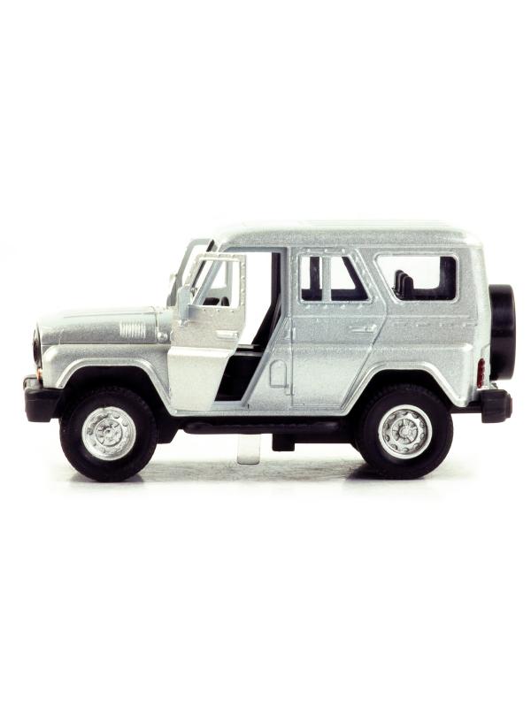 Металлическая машинка 1:32 «Уаз» А181-182D свет и звук, инерционная / Серебристый
