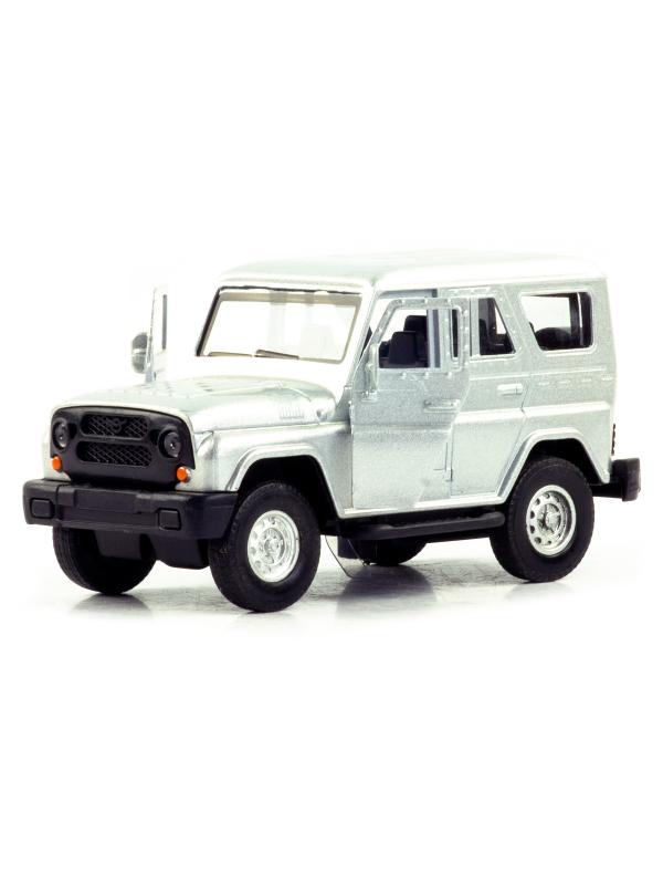 Металлическая машинка 1:32 «Уаз» А181-182D свет и звук, инерционная / Серебристый