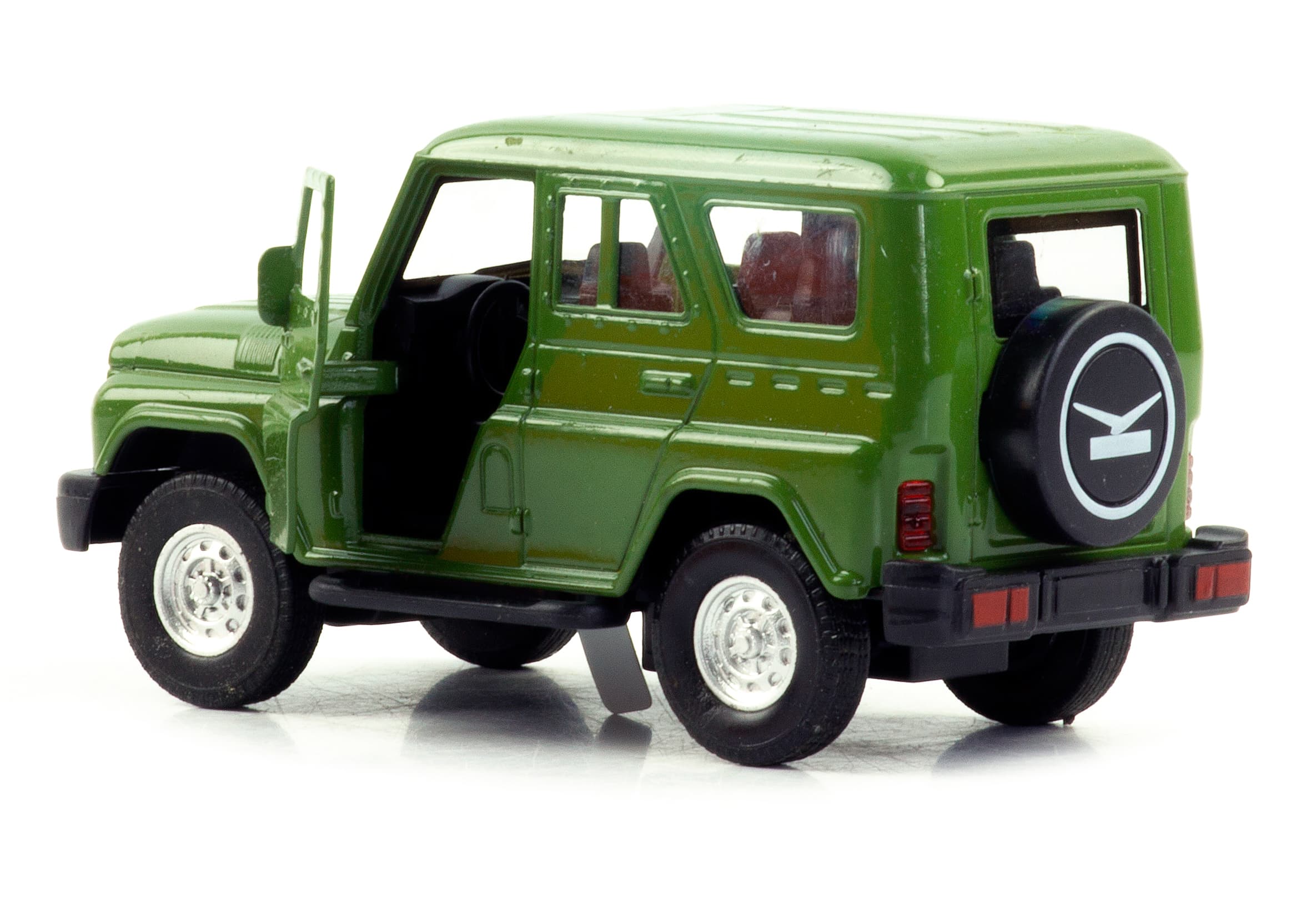 Металлическая машинка 1:32 «Уаз» А181-182D свет и звук, инерционная / Зеленый