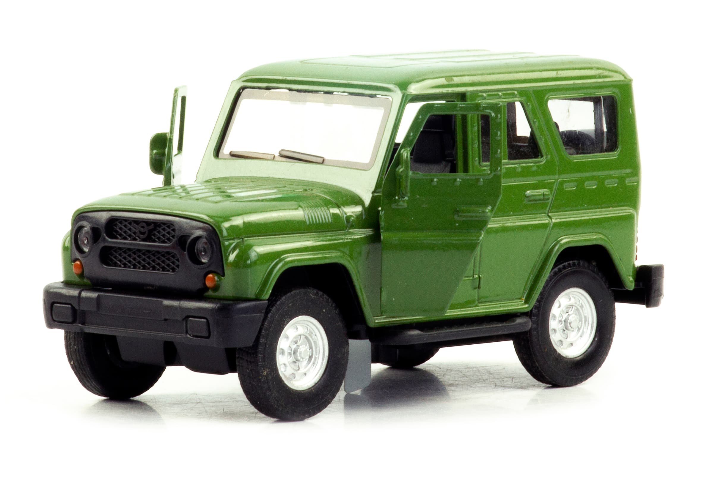 Металлическая машинка 1:32 «Уаз» А181-182D свет и звук, инерционная / Зеленый