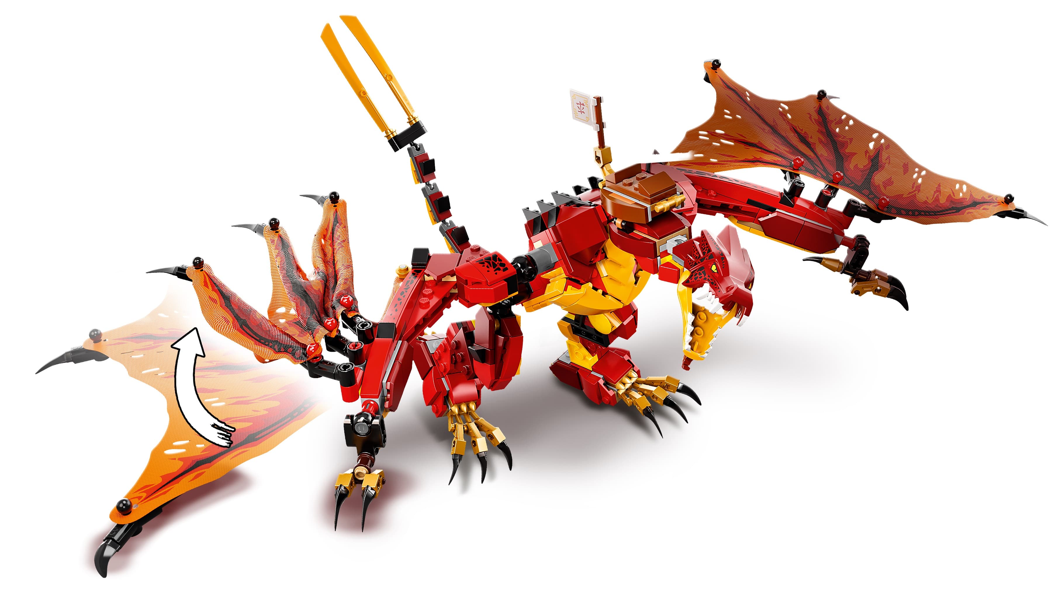 Конструктор Lari «Атака огненного дракона» 60080 (НиндзяГо 71753) / 575 деталей