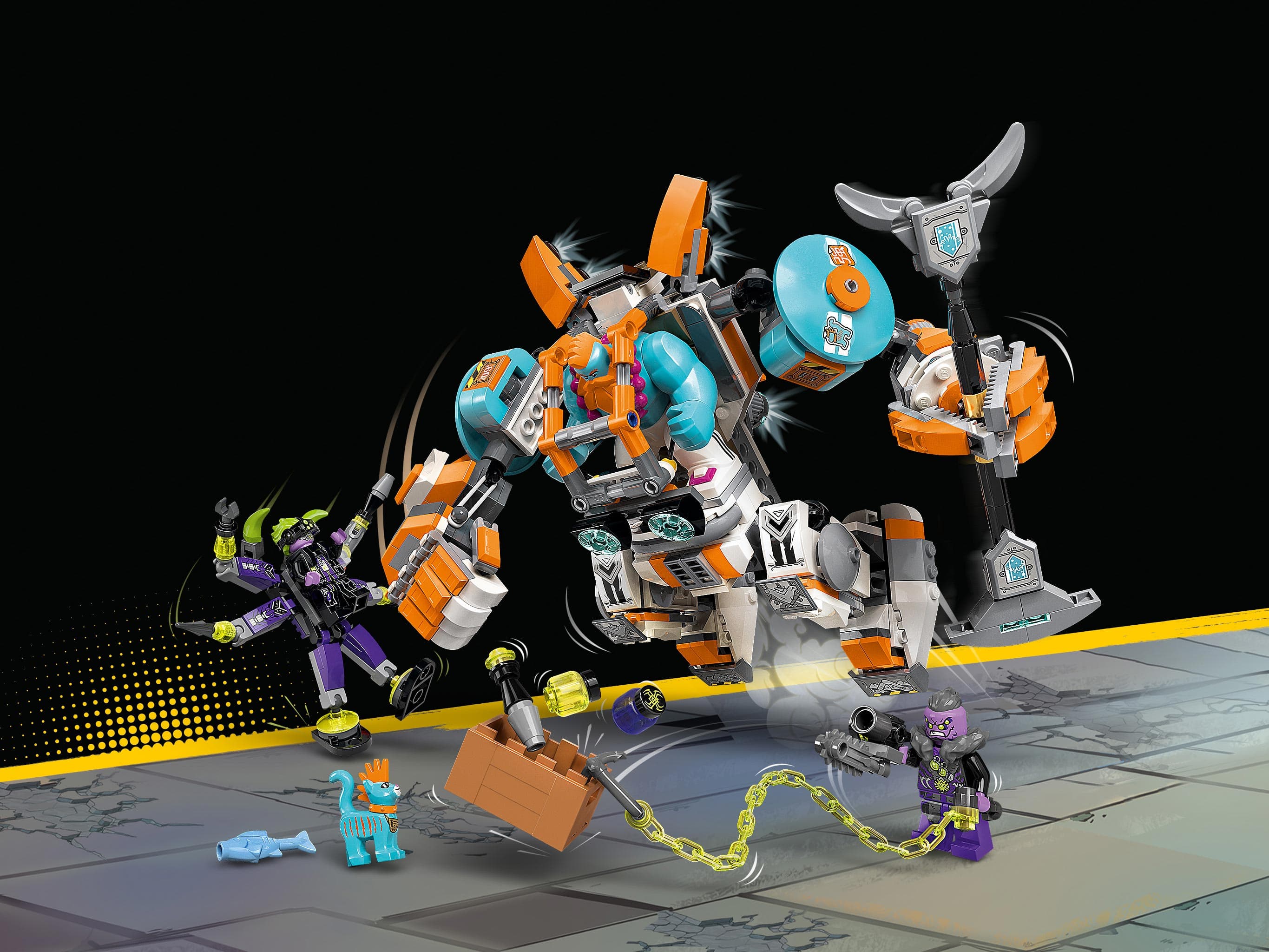 Конструктор Lari «Погрузочный робот Сэнди» 60128 (Monkie Kid 80025) / 532 детали