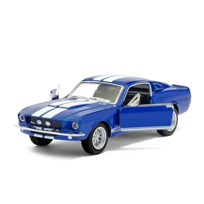 Металлическая машинка Kinsmart 1:44 «1967 Shelby GT500» KT5372D инерционный / Синий