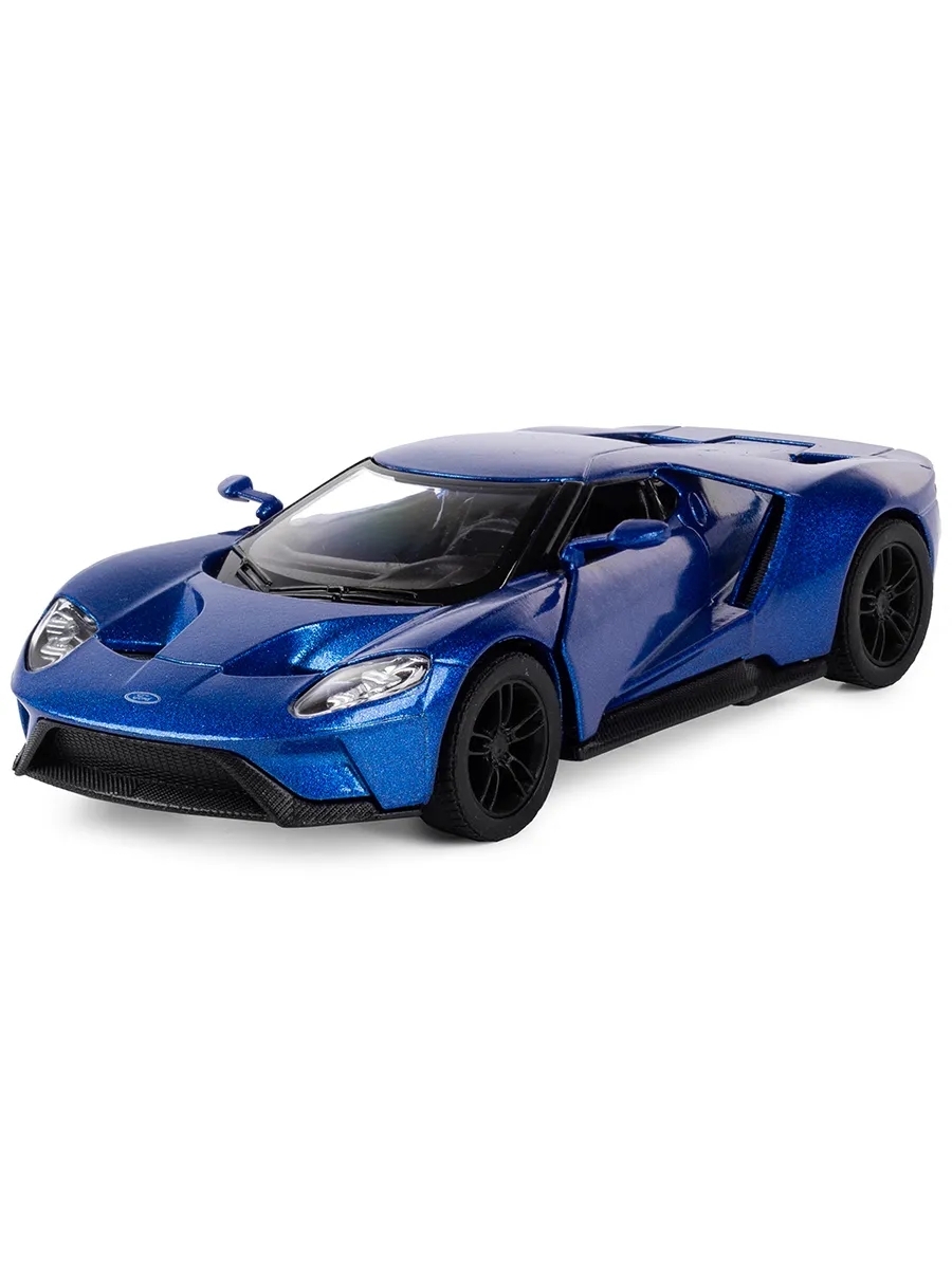 Металлическая машинка Kinsmart 1:38 «2017 Ford GT» KT5391D, инерционная / Синий