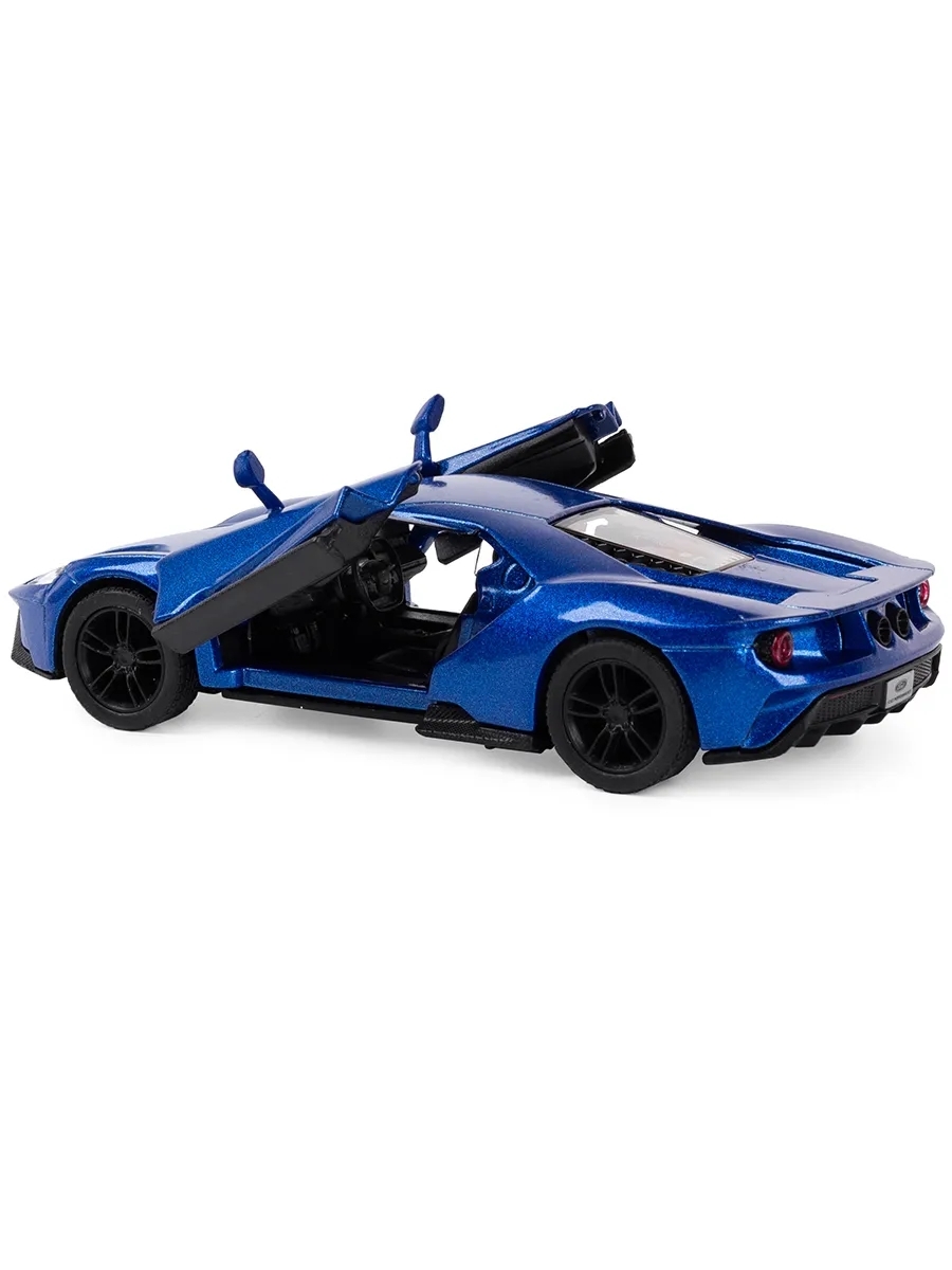 Металлическая машинка Kinsmart 1:38 «2017 Ford GT» KT5391D, инерционная / Синий