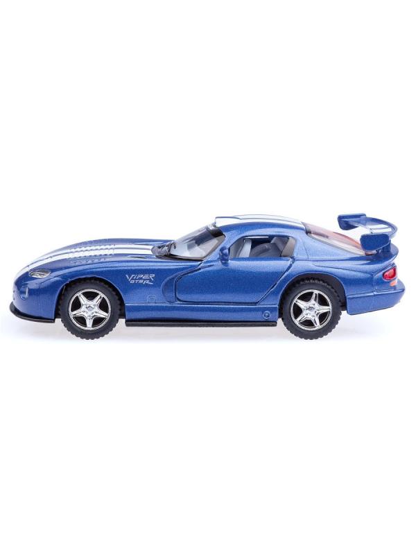 Металлическая машинка Kinsmart 1:36 «Dodge Viper GTS-R» KT5039D, инерционная / Синий