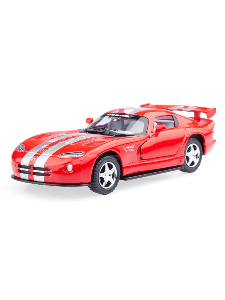 Металлическая машинка Kinsmart 1:36 «Dodge Viper GTS-R» KT5039D, инерционная / Красный