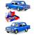 Машинка металлическая Kings Toys 1:24 «ВАЗ-2106 Жигули» FY2406-6D, 18 см., инерционная, звук, свет / Синий