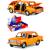 Машинка металлическая Kings Toys 1:24 «ВАЗ-2106 Жигули» FY2406-6D, 18 см., инерционная, звук, свет / Оранжевый