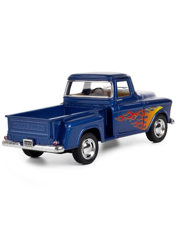 Машинка металлическая Kinsmart 1:38 «1956 Ford F-100 Pickup с принтом» KT5385DF инерционная / Синий
