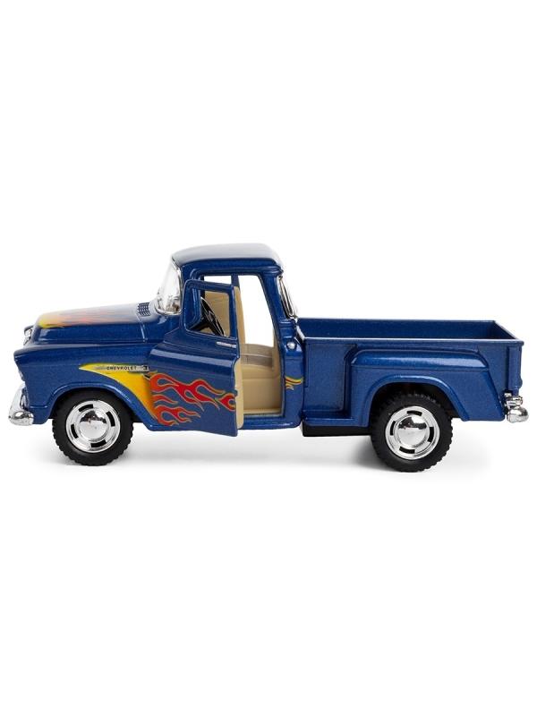 Машинка металлическая Kinsmart 1:38 «1956 Ford F-100 Pickup с принтом» KT5385DF инерционная / Синий
