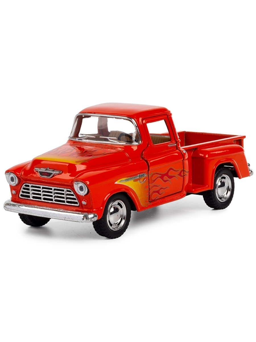 Машинка металлическая Kinsmart 1:38 «1956 Ford F-100 Pickup с принтом» KT5385DF инерционная / Красный