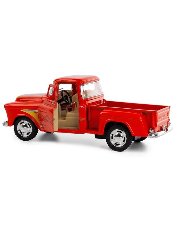 Машинка металлическая Kinsmart 1:38 «1956 Ford F-100 Pickup с принтом» KT5385DF инерционная / Красный