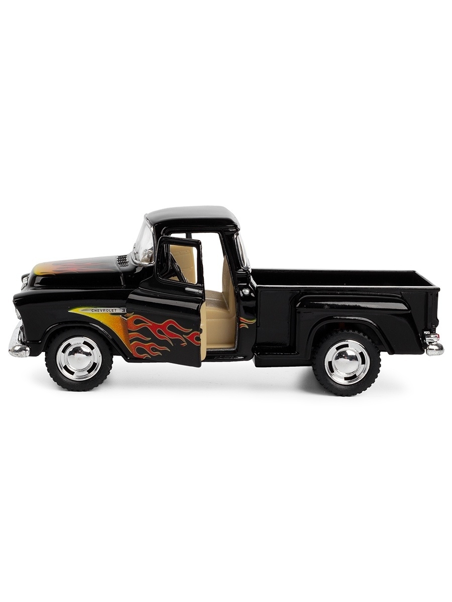 Машинка металлическая Kinsmart 1:38 «1956 Ford F-100 Pickup с принтом» KT5385DF инерционная / Черный