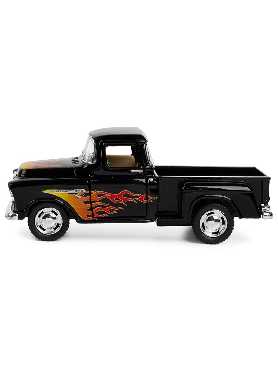 Машинка металлическая Kinsmart 1:38 «1956 Ford F-100 Pickup с принтом» KT5385DF инерционная / Черный