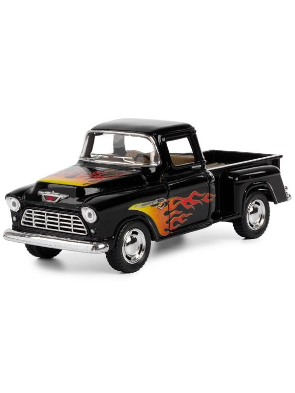 Машинка металлическая Kinsmart 1:38 «1956 Ford F-100 Pickup с принтом» KT5385DF инерционная / Черный