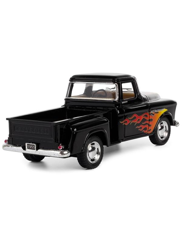 Машинка металлическая Kinsmart 1:38 «1956 Ford F-100 Pickup с принтом» KT5385DF инерционная / Черный