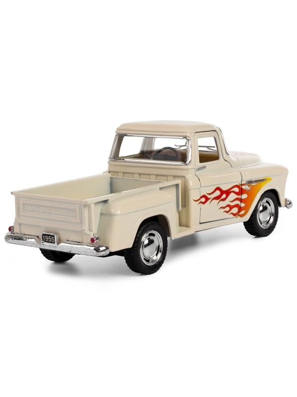 Машинка металлическая Kinsmart 1:38 «1956 Ford F-100 Pickup с принтом» KT5385DF инерционная / Бежевый