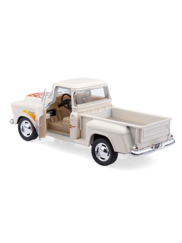 Машинка металлическая Kinsmart 1:38 «1956 Ford F-100 Pickup с принтом» KT5385DF инерционная / Бежевый