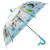 Зонтик детский «Животные» прозрачный, со свистком, полуавтомат, 80 см., 43412 / Голубой