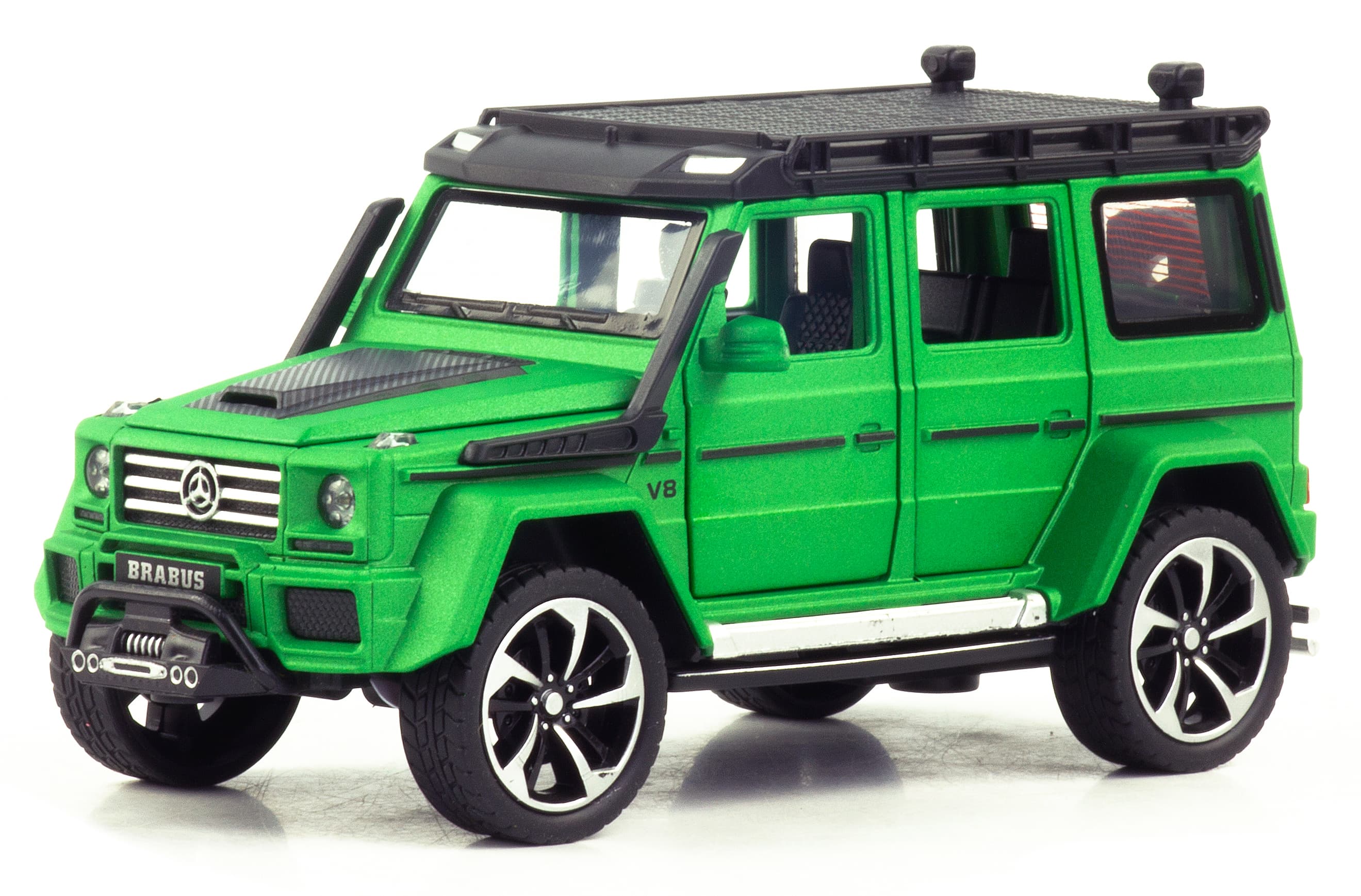 Металлическая машинка XHD 1:32 «Меrcedes-Benz Brabus» B3212, 16 см., инерционная, свет, звук / Зеленый