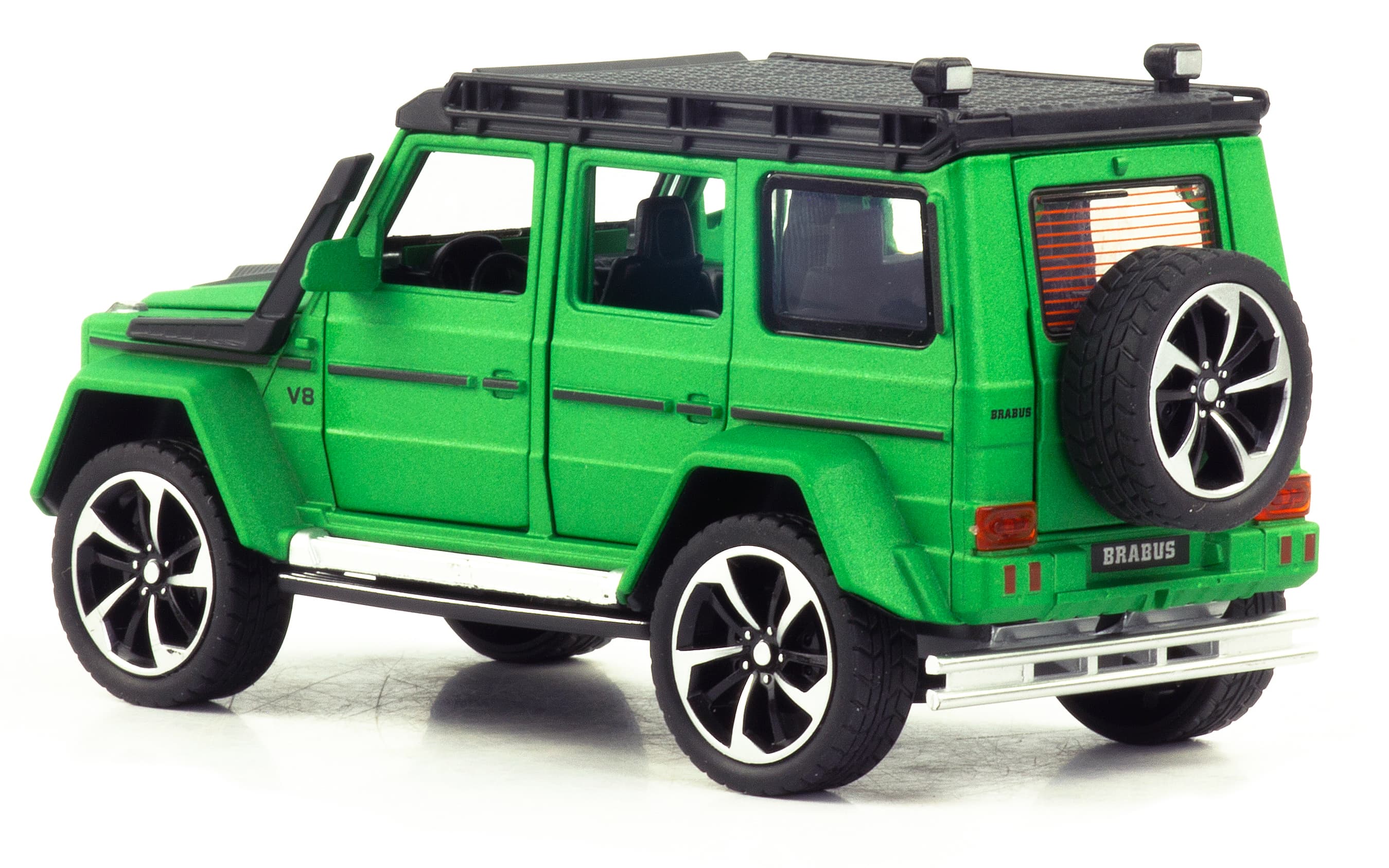 Металлическая машинка XHD 1:32 «Меrcedes-Benz Brabus» B3212, 16 см., инерционная, свет, звук / Зеленый
