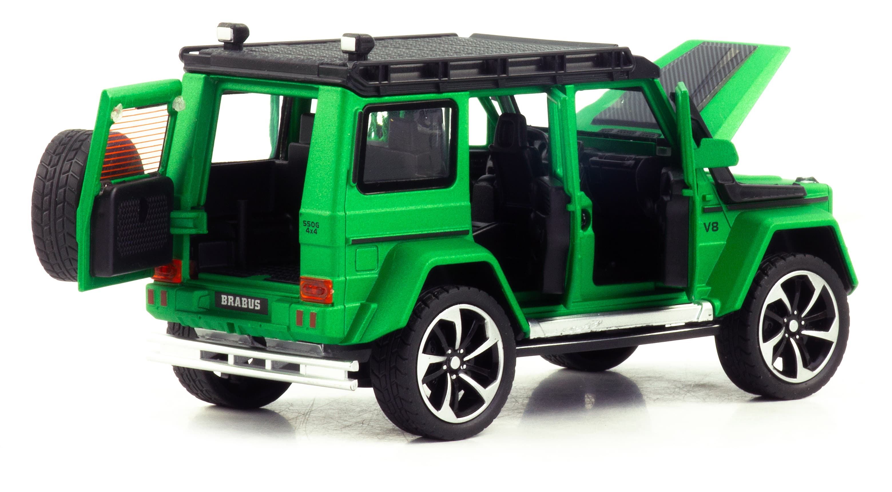 Металлическая машинка XHD 1:32 «Меrcedes-Benz Brabus» B3212, 16 см., инерционная, свет, звук / Зеленый