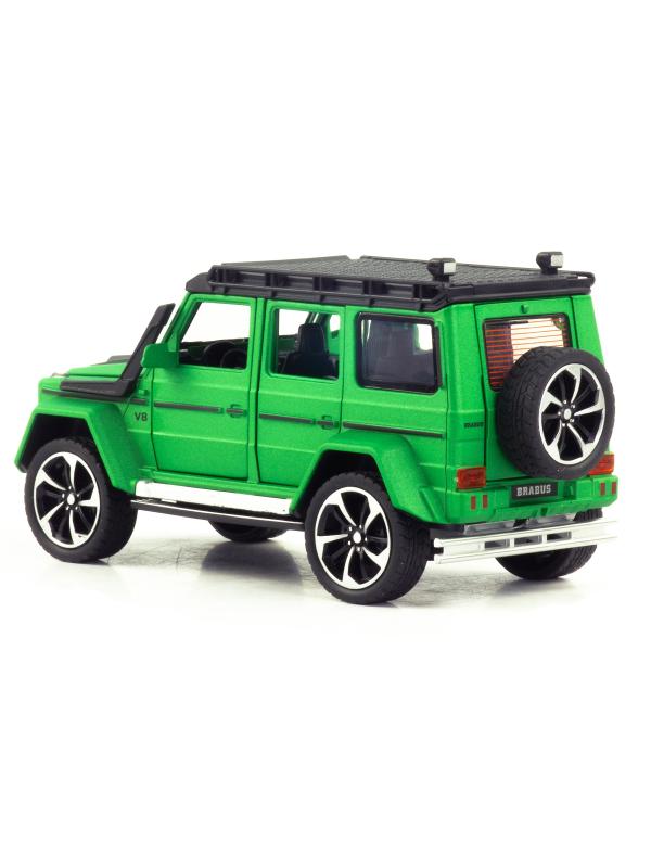 Металлическая машинка XHD 1:32 «Меrcedes-Benz Brabus» B3212, 16 см., инерционная, свет, звук / Зеленый