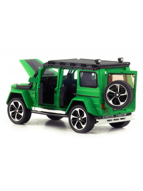 Металлическая машинка XHD 1:32 «Меrcedes-Benz Brabus» B3212, 16 см., инерционная, свет, звук / Зеленый
