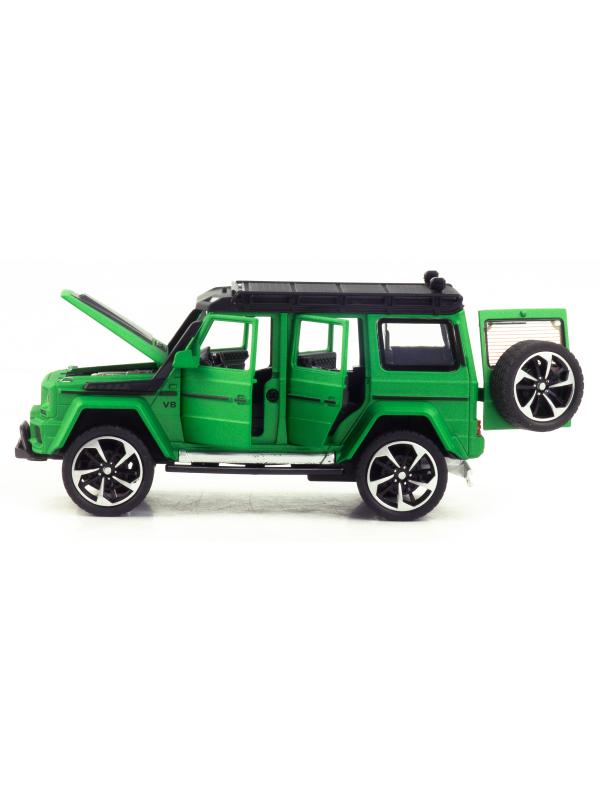 Металлическая машинка XHD 1:32 «Меrcedes-Benz Brabus» B3212, 16 см., инерционная, свет, звук / Зеленый