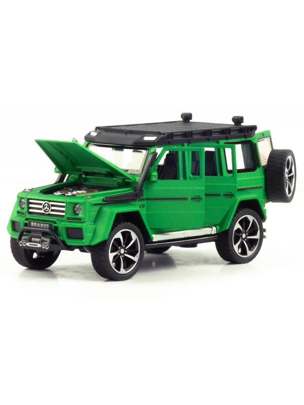 Металлическая машинка XHD 1:32 «Меrcedes-Benz Brabus» B3212, 16 см., инерционная, свет, звук / Зеленый