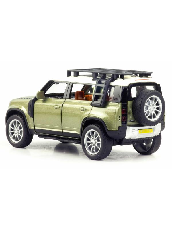Металлическая машинка HCF 1:22 «Land Rover Wilderness» HCL-910A, 20 см., инерционная, свет, звук / Зеленый