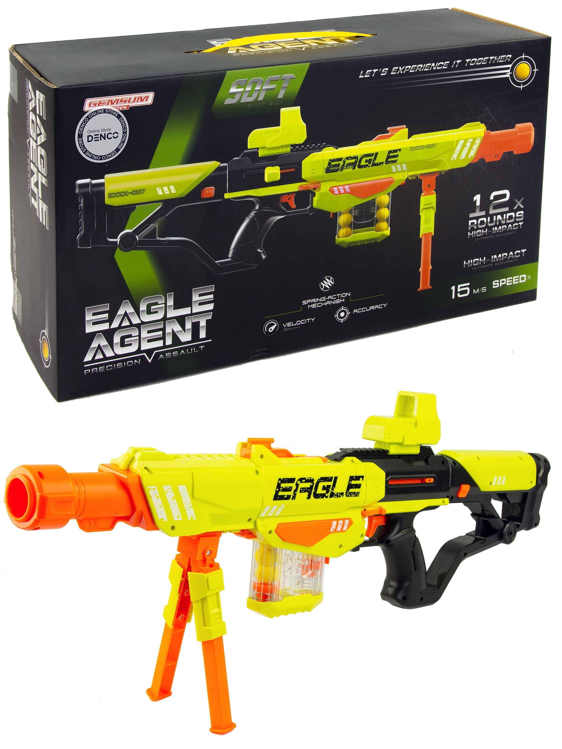 Бластер с мягкими шариками винтовка Eagle Agent 399