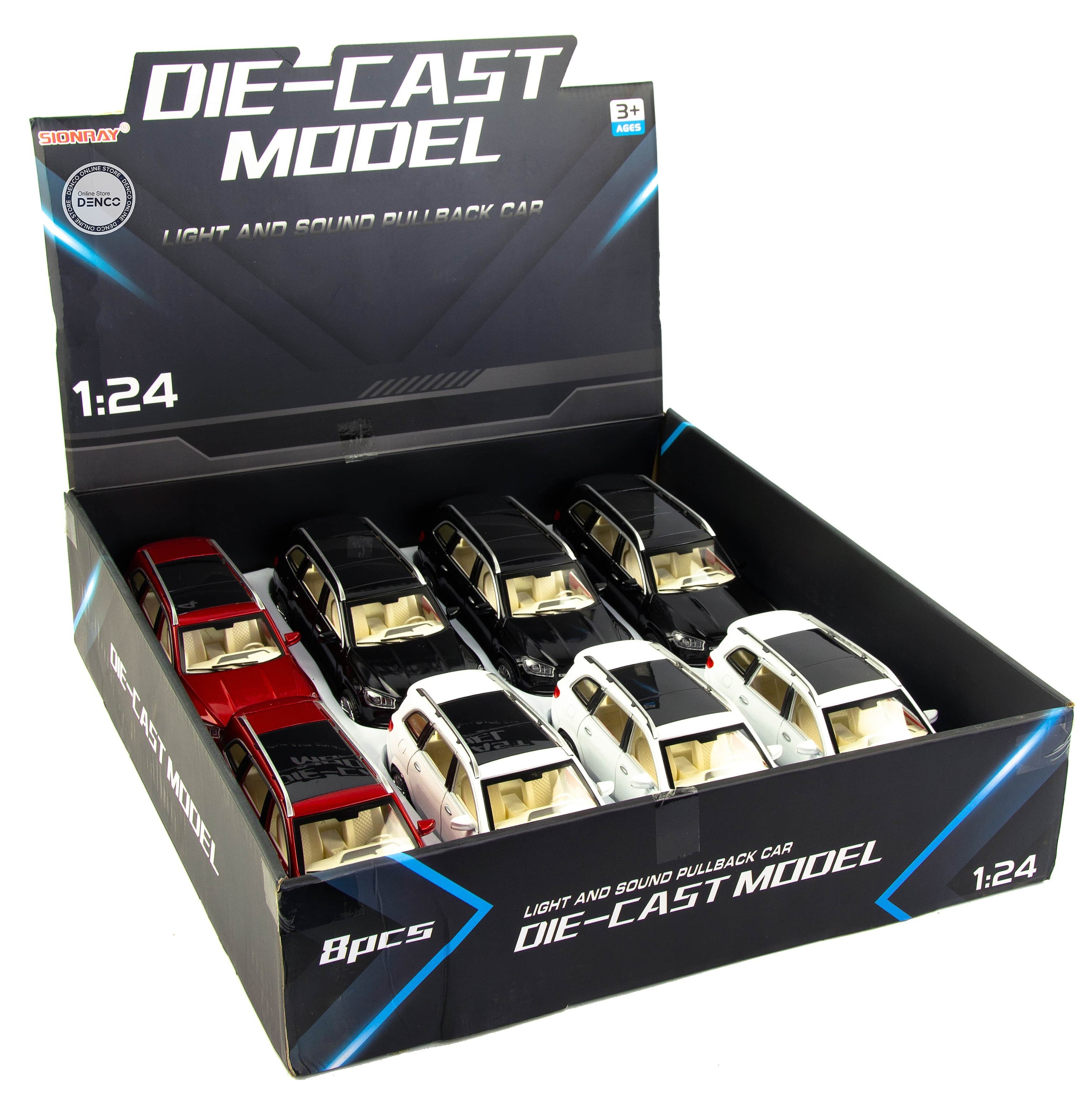 Металлическая машинка SIONRAY 1:24 «Mercedes-Benz GLS 580» SR-2407A, 22 см., инерционная, свет, звук / Белый