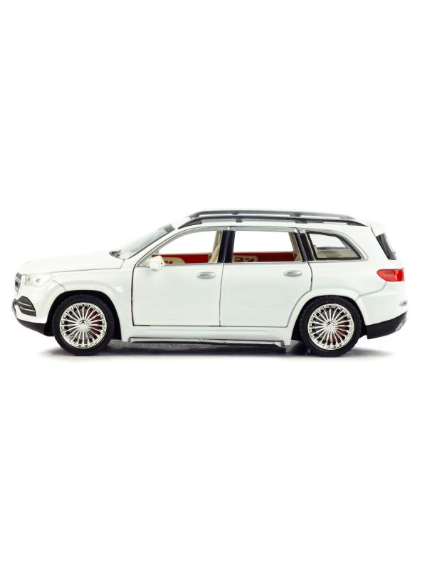 Металлическая машинка SIONRAY 1:24 «Mercedes-Benz GLS 580» SR-2407A, 22 см., инерционная, свет, звук / Белый