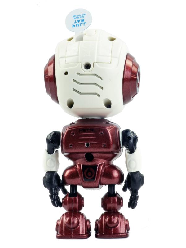 Металлический робот интерактивный 12 см., световые и звуковые эффекты, MY66-Q2202 / Красный