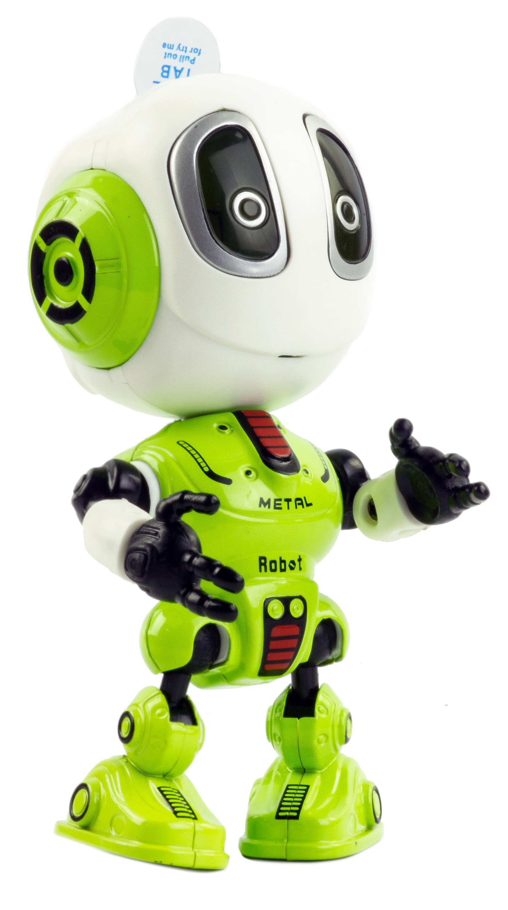 Металлический робот интерактивный 12 см., световые и звуковые эффекты, MY66-Q2202 / Зеленый