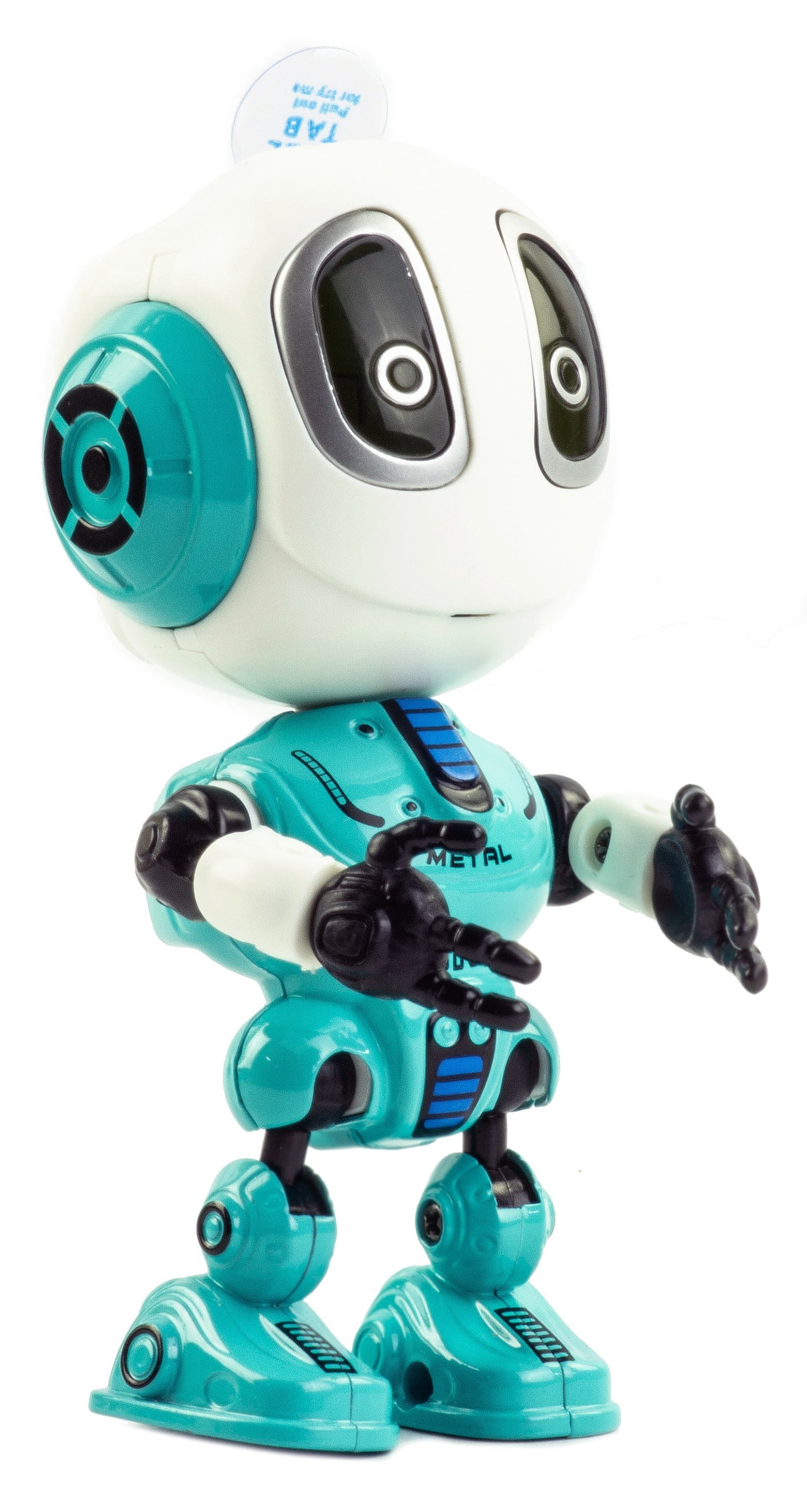 Металлический робот интерактивный 12 см., световые и звуковые эффекты, MY66-Q2202 / Голубой