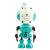 Металлический робот интерактивный 12 см., световые и звуковые эффекты, MY66-Q2202 / Голубой