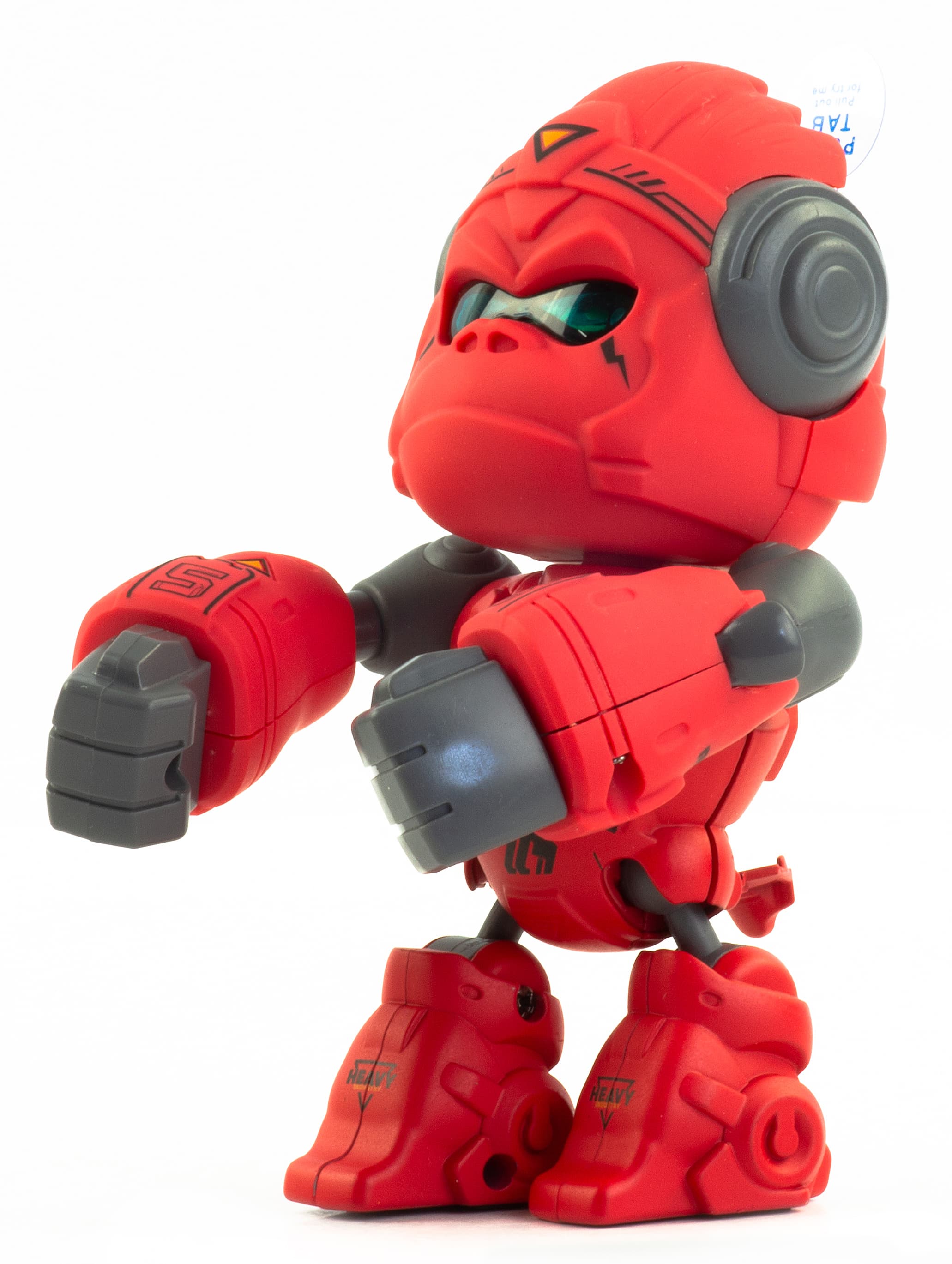 Металлический робот интерактивный «Горилла» 12 см., световые и звуковые эффекты, MY66-Q2205 / Красный