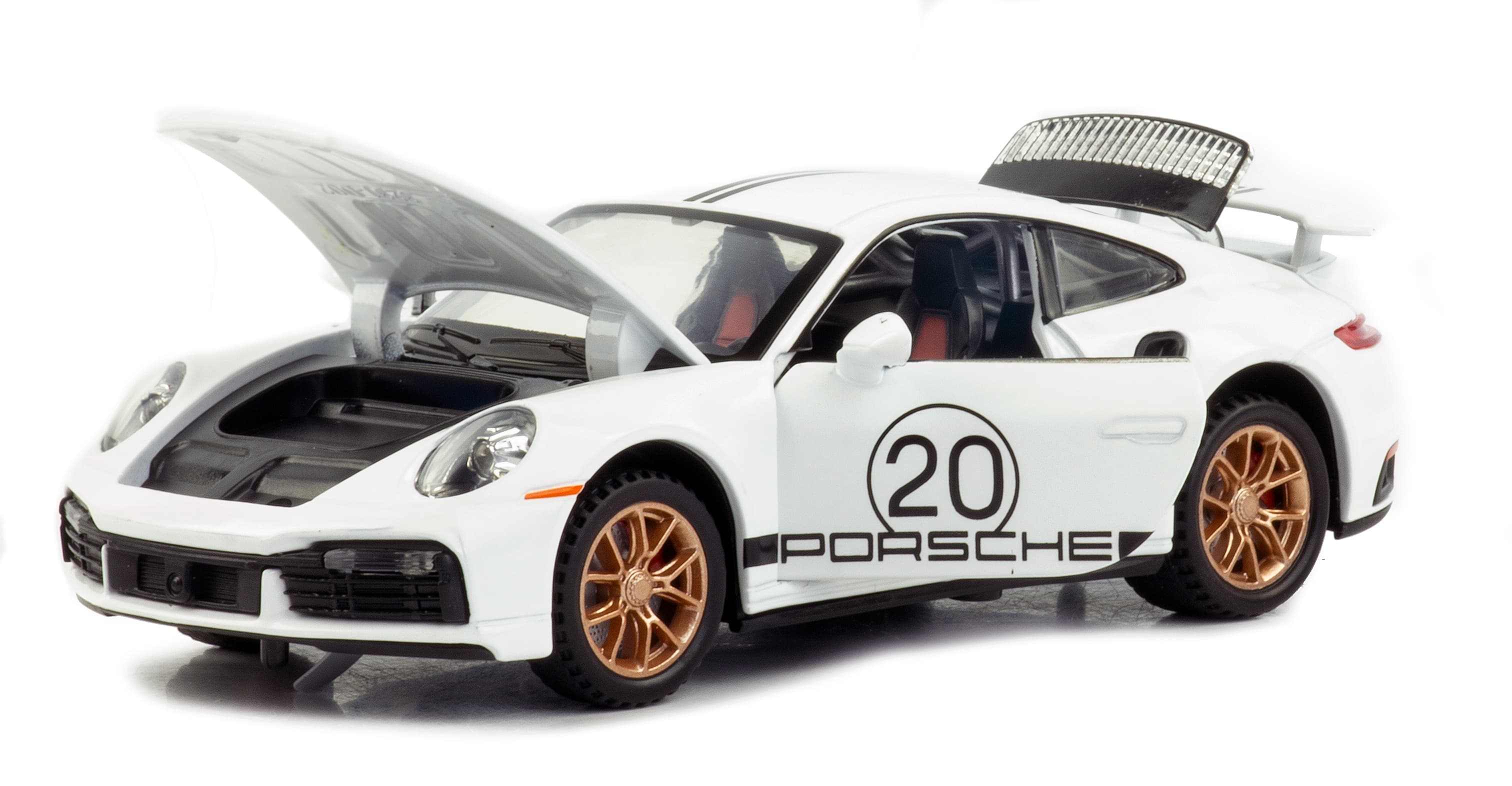 Металлическая машинка Mini Auto 1:32 «Porsche 911 Turbo S» 3230В, свет, звук, инерционная / Микс
